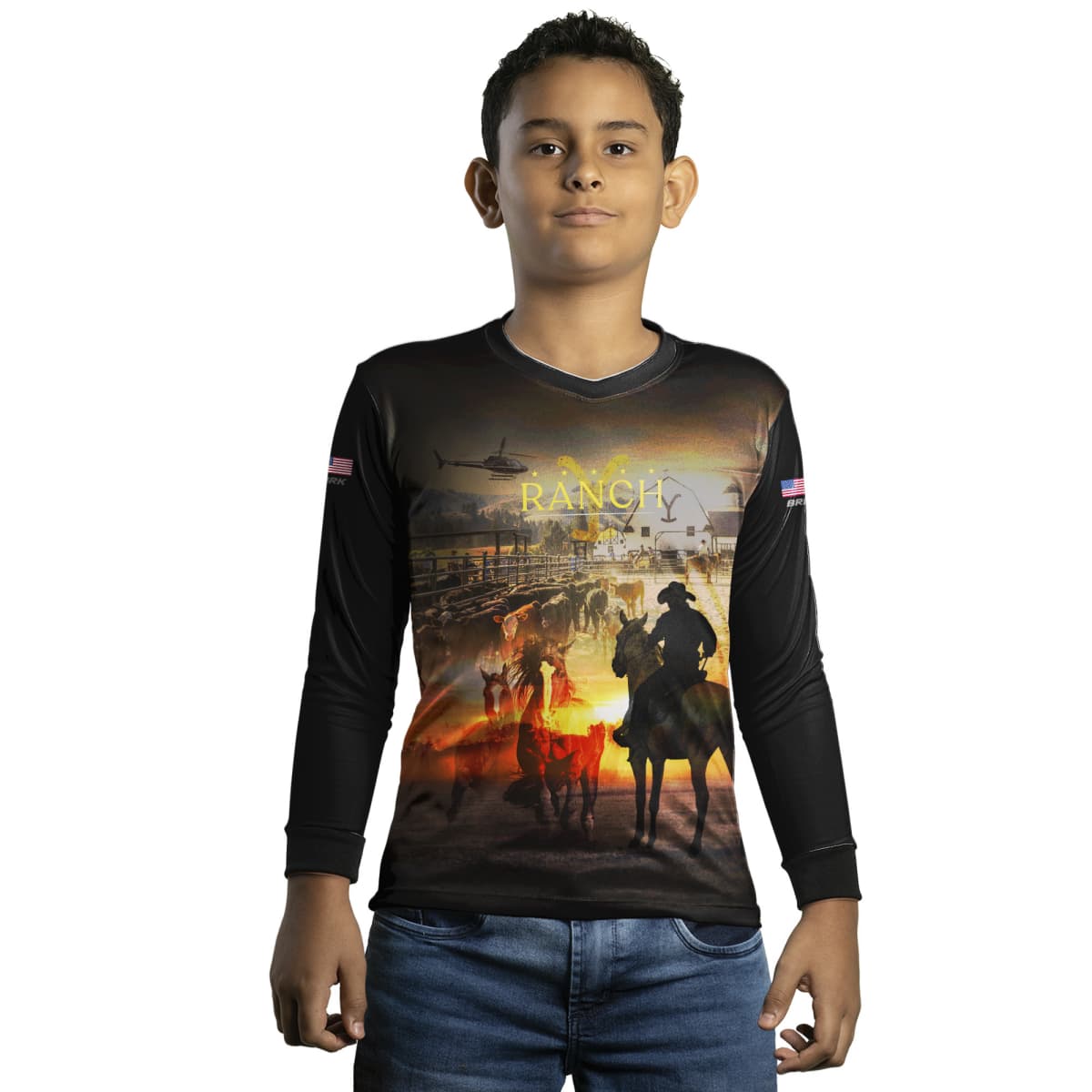 Camisa Agro Brk Ranch Yellowstone com Proteção Solar UV50+ - BRK AGRO