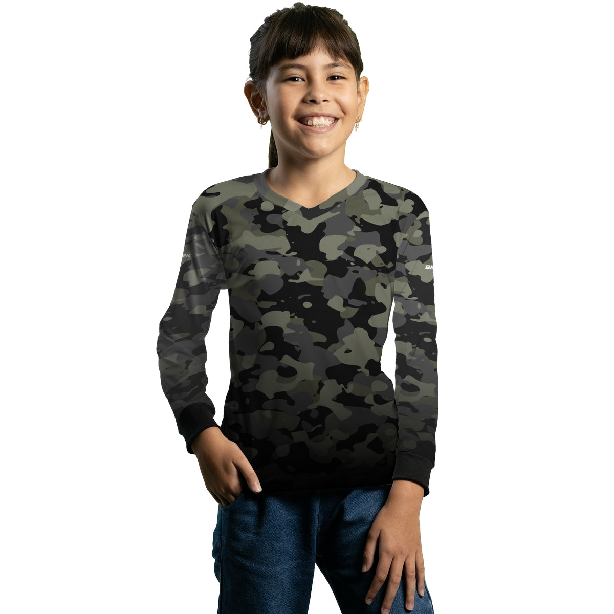 Camisa Infantil Agro Brk Camuflada com Proteção com Proteção Solar UV50+ - Brk Agro