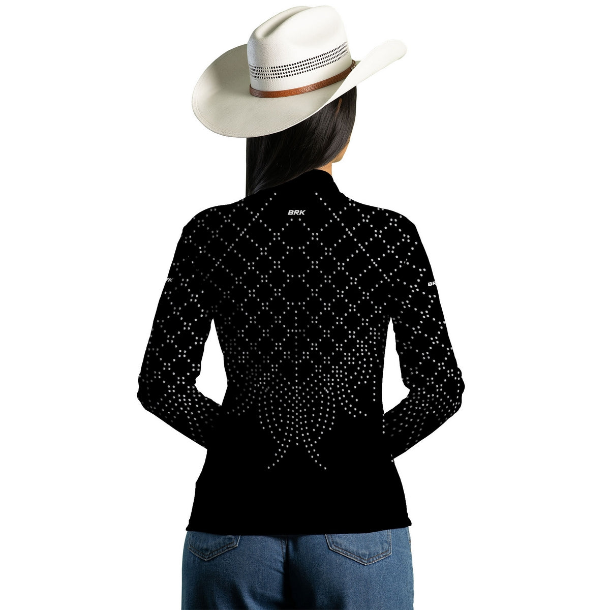 Camisa Feminina Agro Brk Boiadeira Preta 2 com Proteção Solar UV50+ - Brk Agro