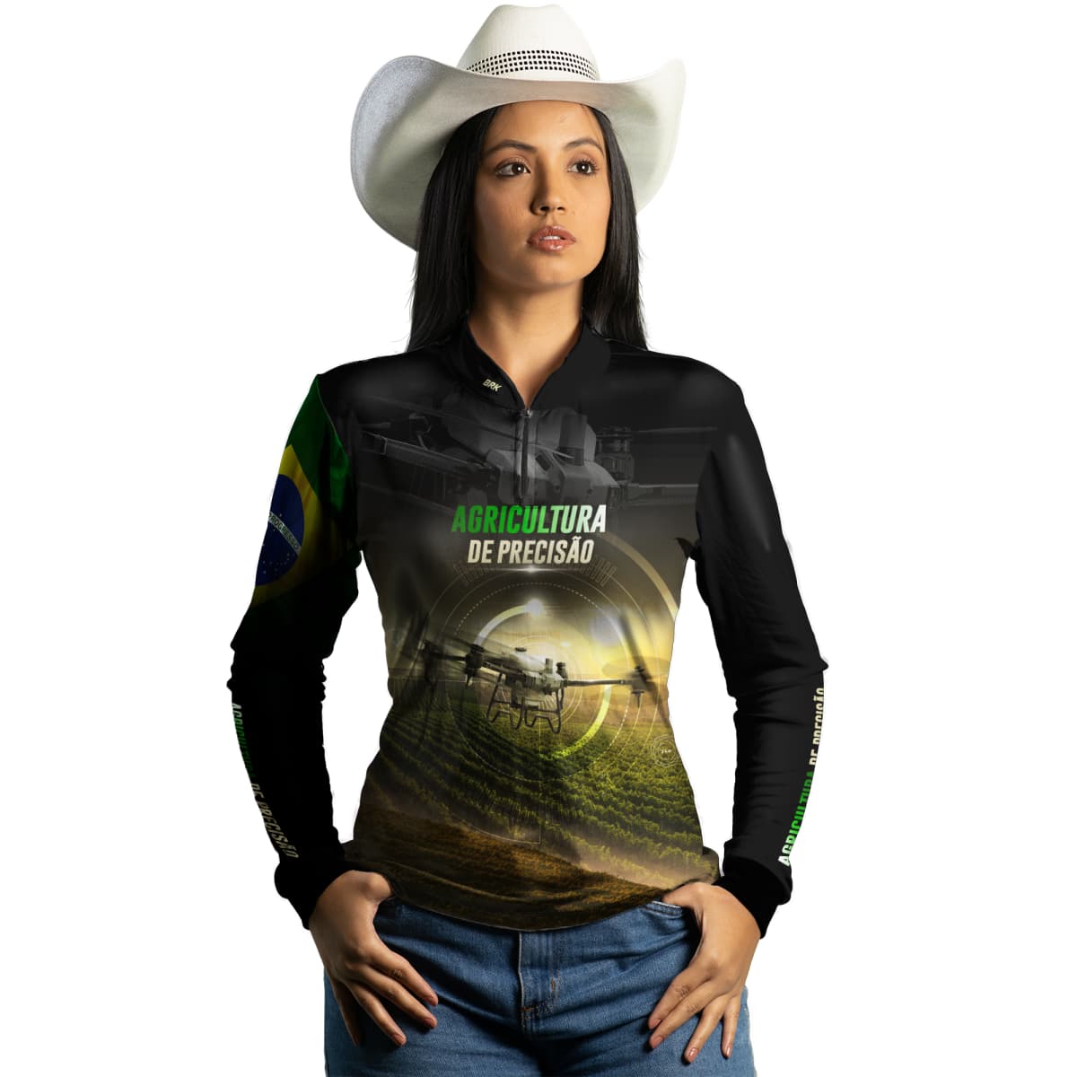 Camisa Agro Brk Drone Agricultura de Precisão com Proteção Solar UV50+ - Brk Agro