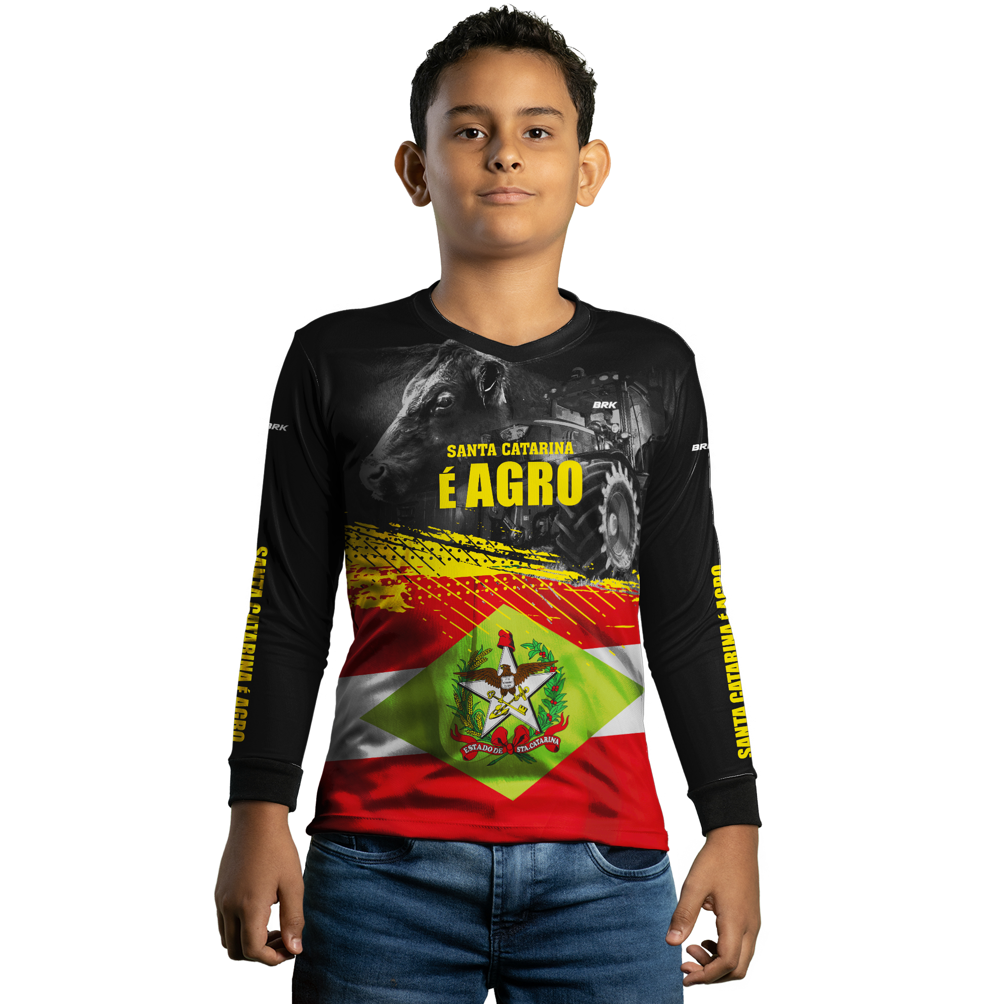 Camisa Agro Brk Santa Catarina é Agro com Proteção Solar UV50+ - BRK AGRO