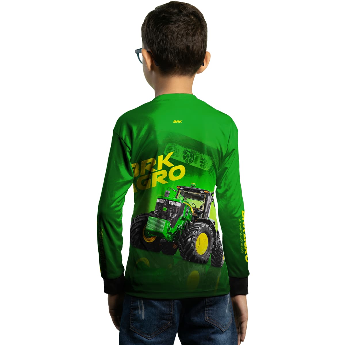 Camisa Agro Brk Trator Verde 7M com Proteção Solar UV50+ - Brk Agro