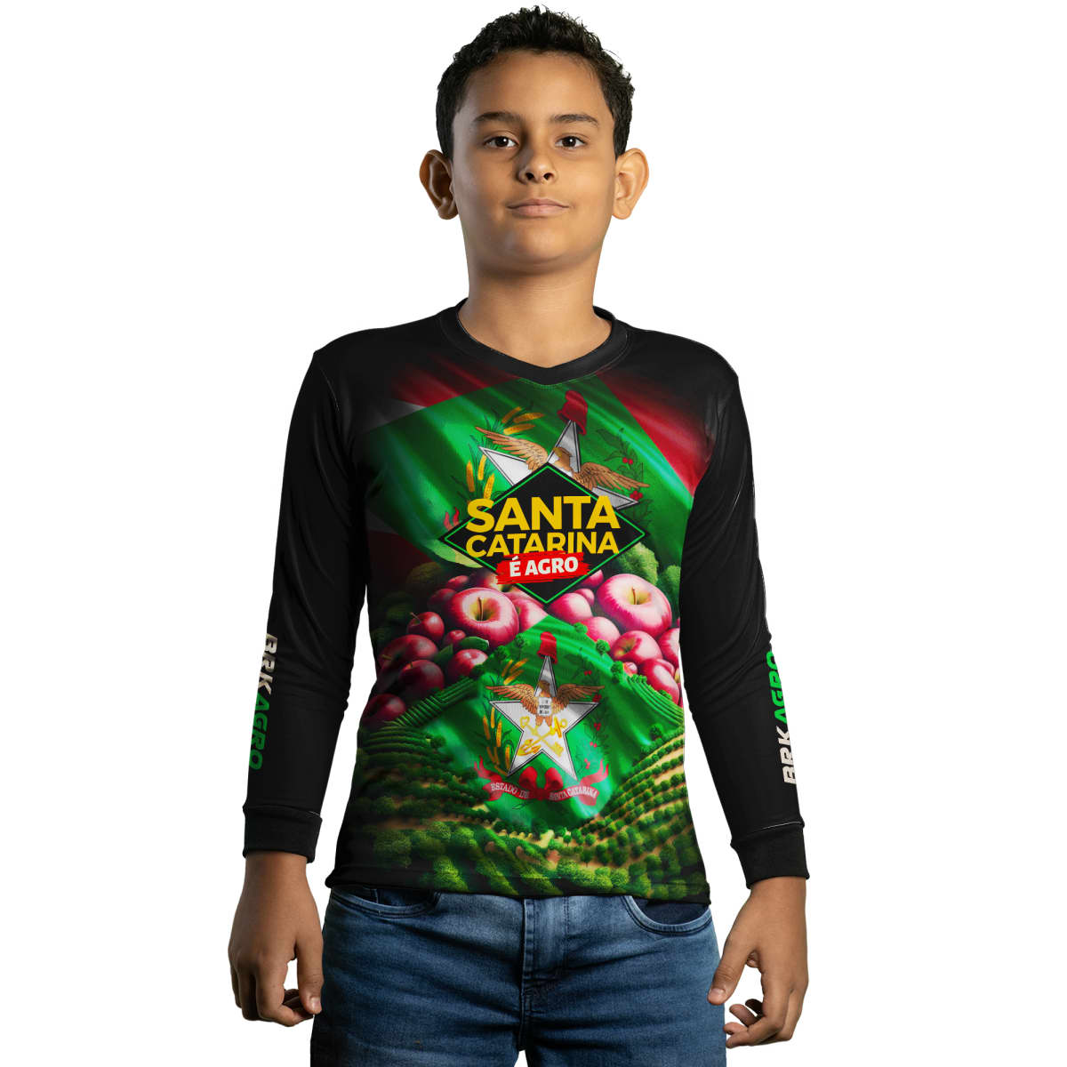Camisa Agro Brk Santa Catarina Maçãs com Proteção Solar UV50+ - BRK AGRO