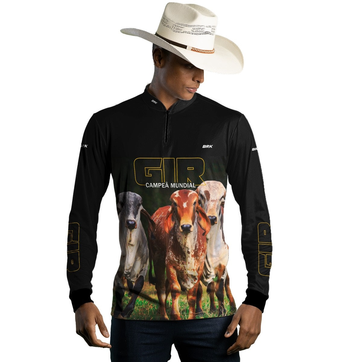 Camisa Agro Brk Vaca Gir com Proteção Solar UV50+ - BRK AGRO