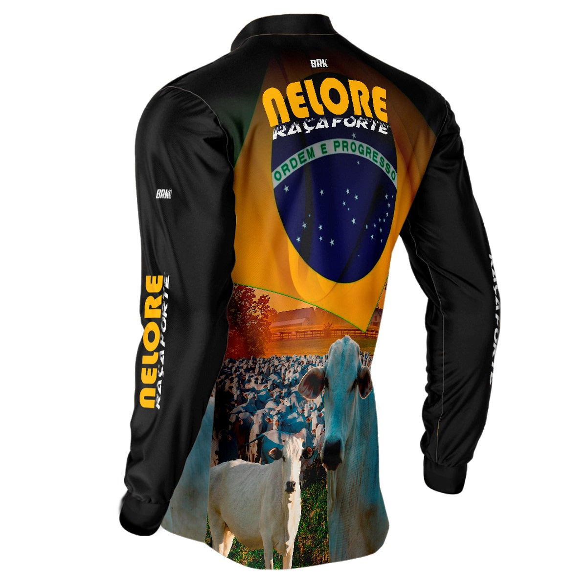 Camisa Agro Brk Nelore Raça Forte Brasil com Proteção Solar UV50+ - BRK AGRO