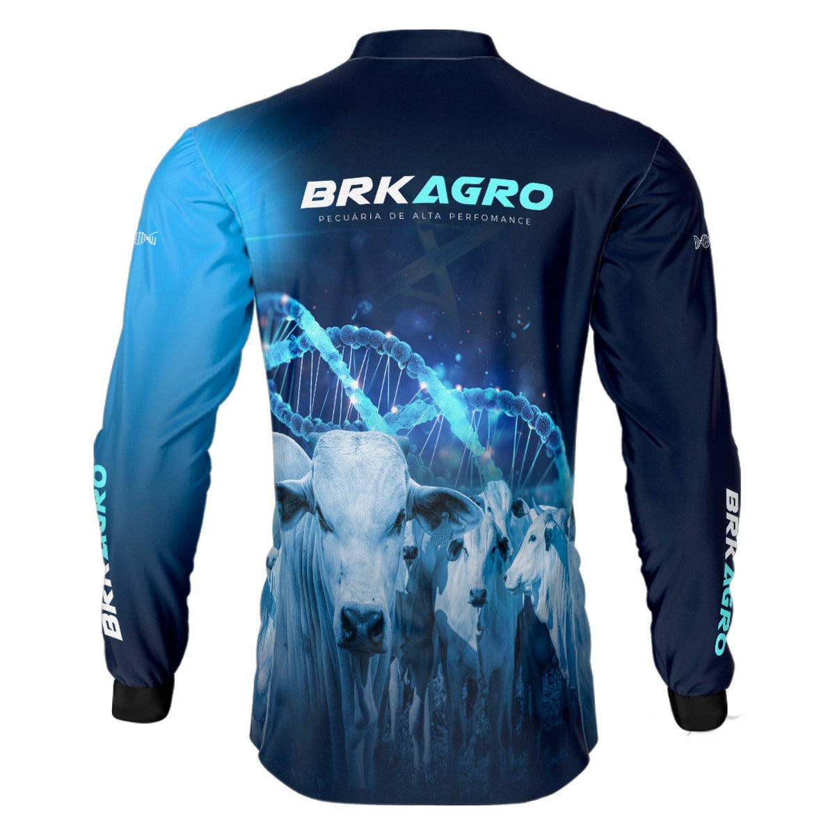Camisa Agro Brk Pecuária Melhoramento Genético com UV50+ - BRK AGRO