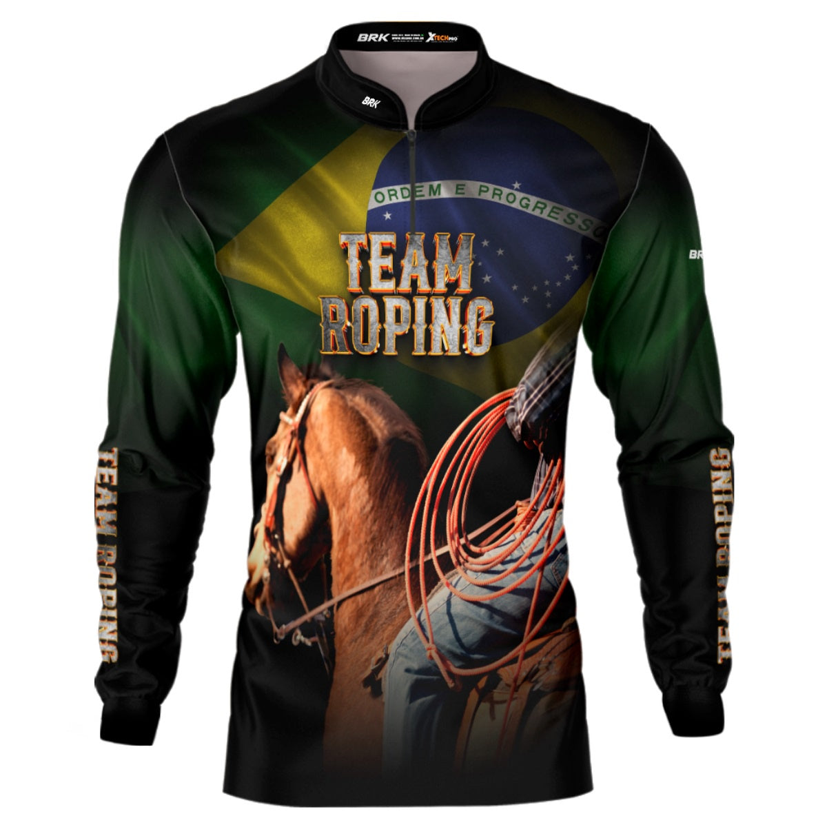 Camisa Agro Brk Team Roping Brasil 2 com UV50+ - BRK AGRO