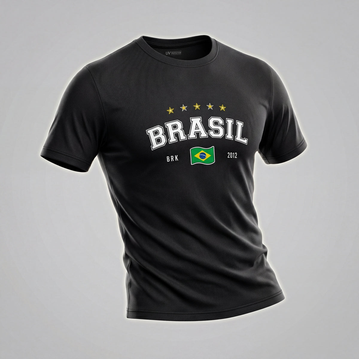 Camiseta Básica de Algodão Brk Aqui é o Brasil Bandeira - Brk Agro