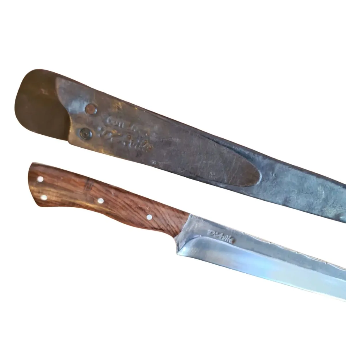 Faca Artesanal Gaúcha Churrasco Aço Carbono 12" Cabo Hibrido - Brk Agro