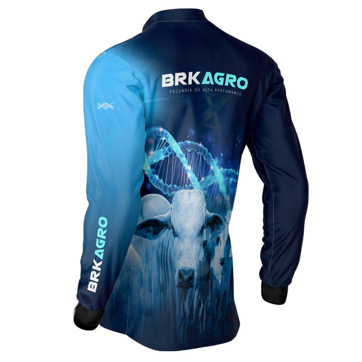 Camisa Agro Brk Pecuária Melhoramento Genético com UV50+ - BRK AGRO