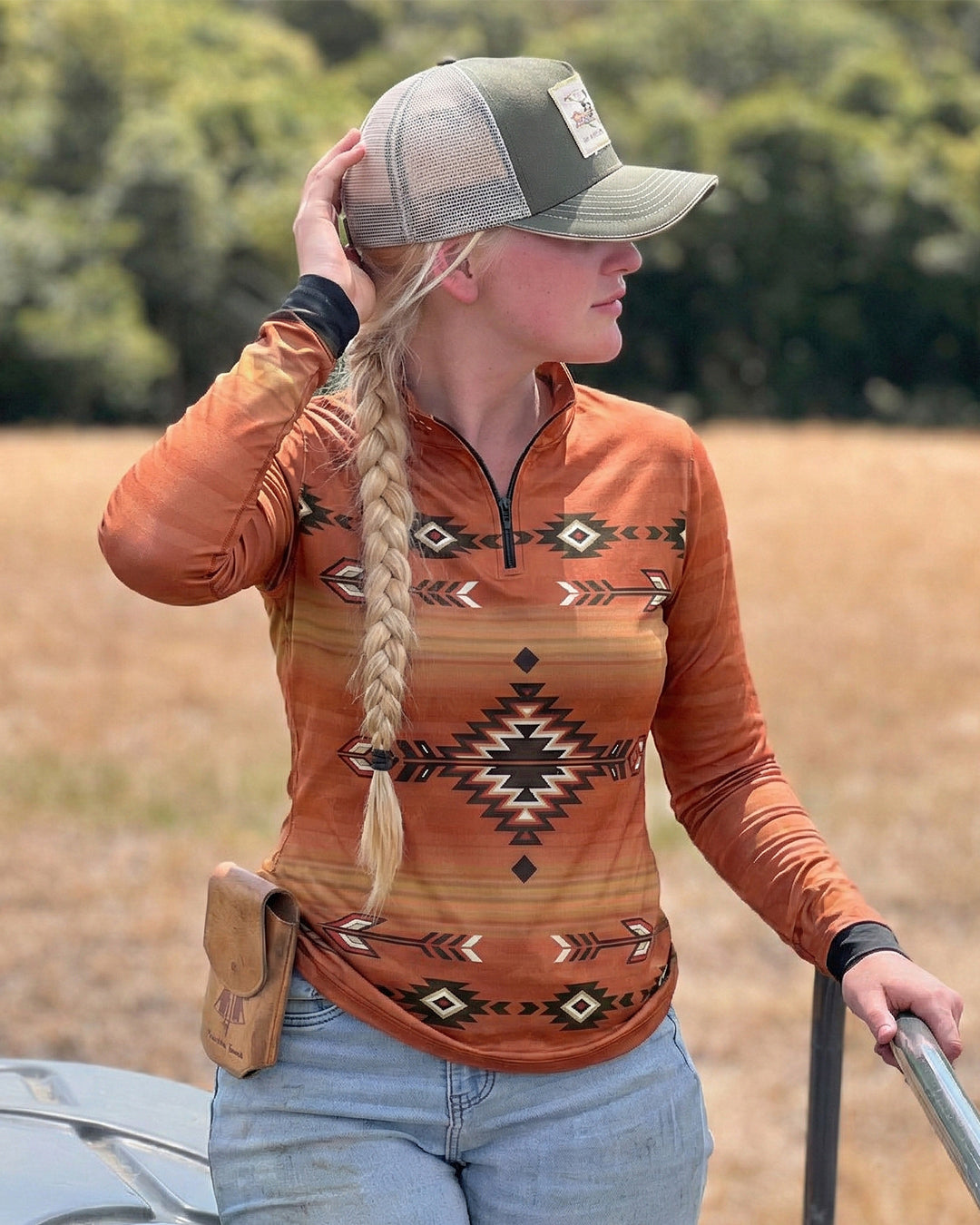 Camisa Agro Feminina BRK Native Ancestral com Proteção Solar UV50+