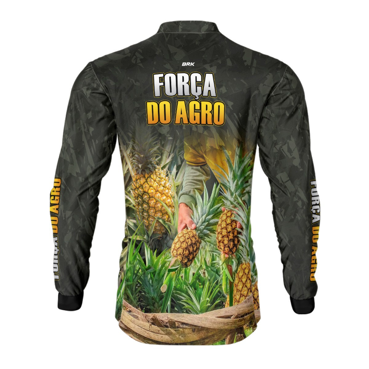 Camisa Agro Brk A Força do Agro Produtor de Abacaxi com UV50+ - BRK AGRO