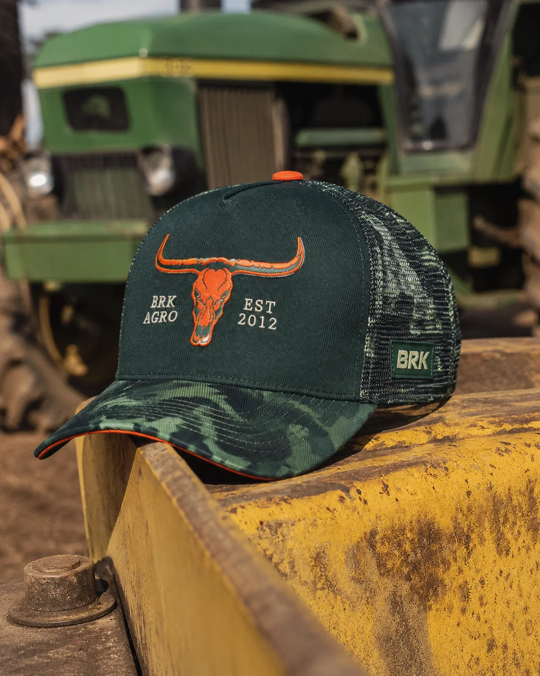 Boné Trucker Verde Camuflado