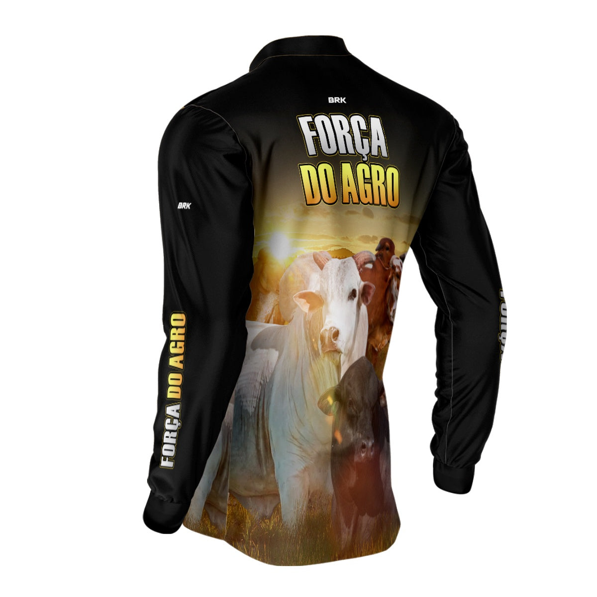 Camisa Agro Brk A Força do Agro Produtor de Bois com UV50+ - BRK AGRO