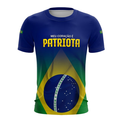 Camisa Brk Brasil Patriota Meu Coração é Patriota com Proteção UV50 Envio Imediato - Brk Agro