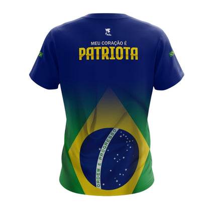 Camisa Brk Brasil Patriota Meu Coração é Patriota com Proteção UV50 Envio Imediato - Brk Agro