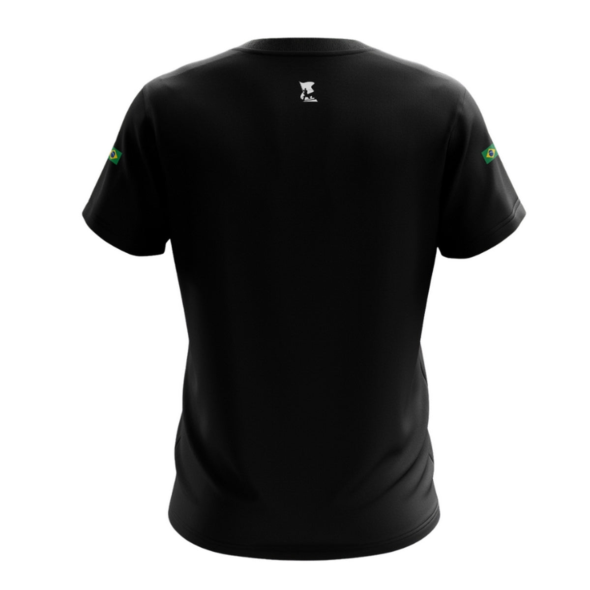 Camiseta Brasil Patriota Preta Bandeira Grunge com UV50+ Envio Imediato - Brk Agro