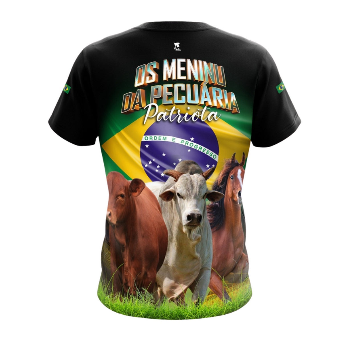 Camisa Brk Brasil Patriota Os Meninu da Pecuária com Proteção UV50 Envio Imediato - Brk Agro