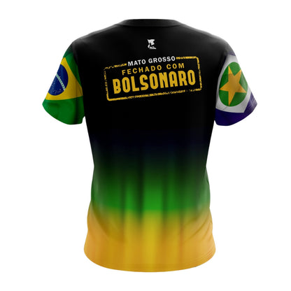 Camiseta Fechado com Bolsonaro Mato Grosso Patriota Envio Imediato - Brk Agro