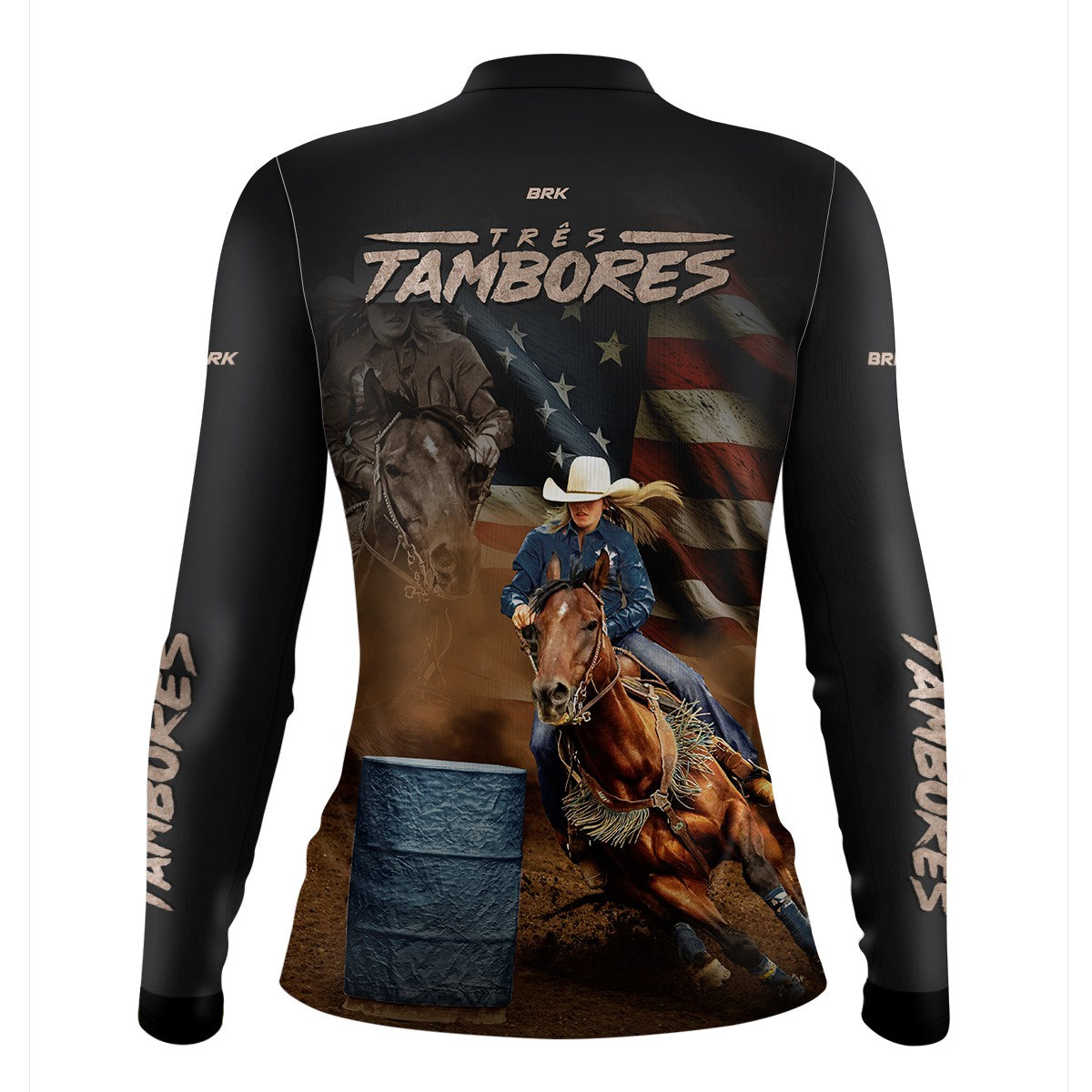 Camisa Agro Brk Três Tambores c/ Escrita Rosa Claro com UV50+ - BRK AGRO