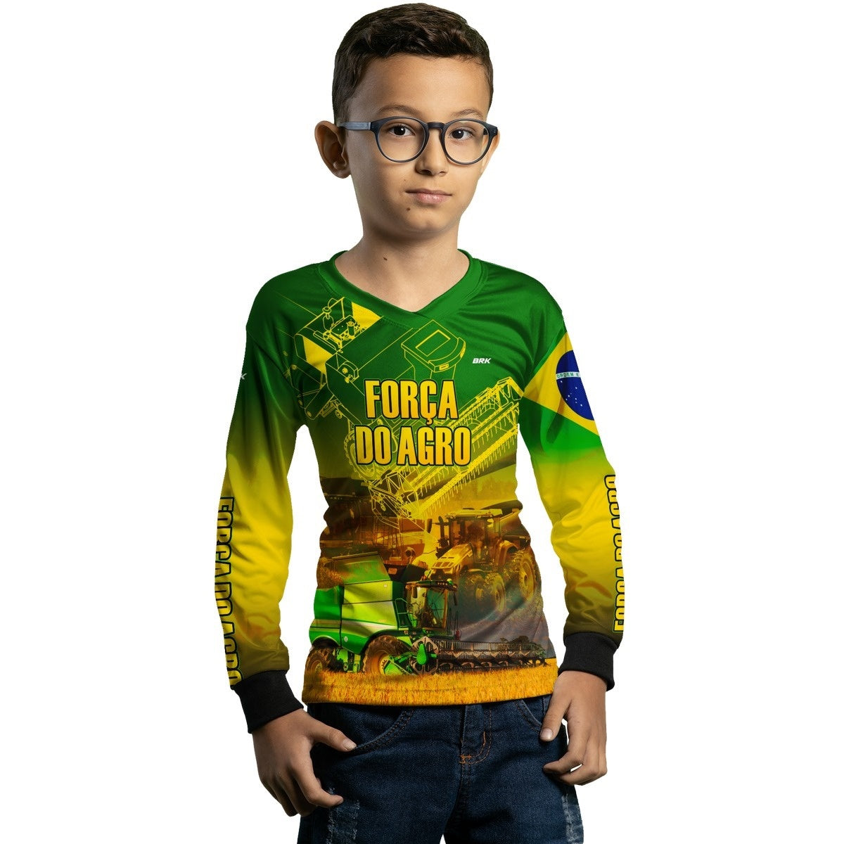 Camisa Agro Brk Força do Agro com Proteção Solar UV50+ - Brk Agro