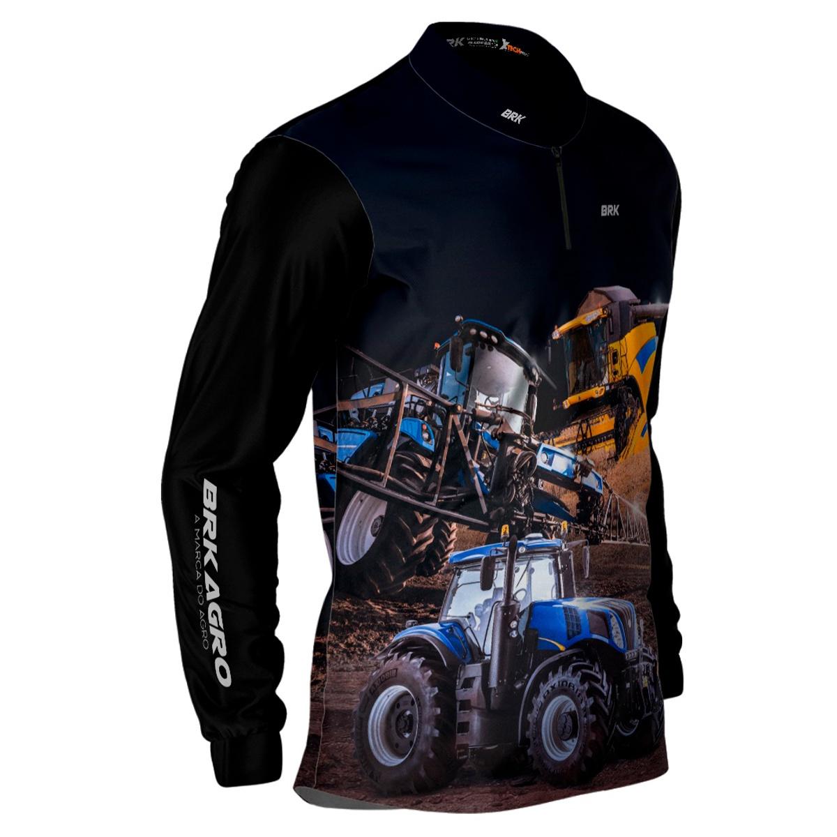 Camisa Agro Brk Maquinário Agrícola com Proteção Solar UV50+ - Brk Agro