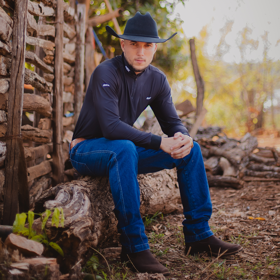 Camisa Térmica Brk Basic Preta com Proteção Solar UV50+ - Brk Agro