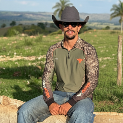 Camisa Agro Brk Camuflado Real Tree Agronomia com Proteção Solar UV50+