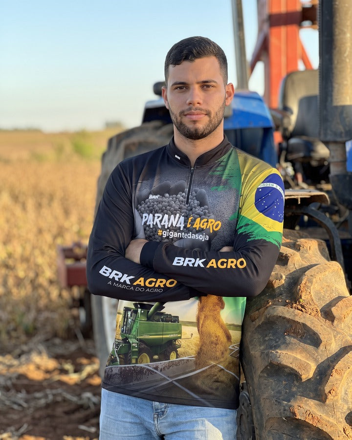 Camisa Agro Brk Paraná é Agro Soja com Proteção Solar UV50+