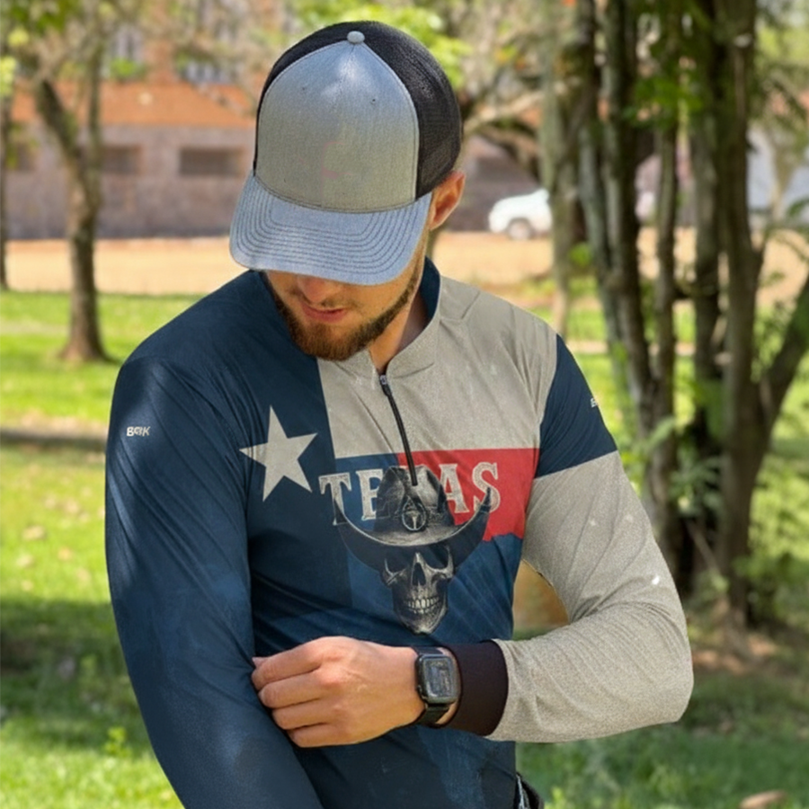 Camisa Agro Brk Skull Texas com Proteção UV50+