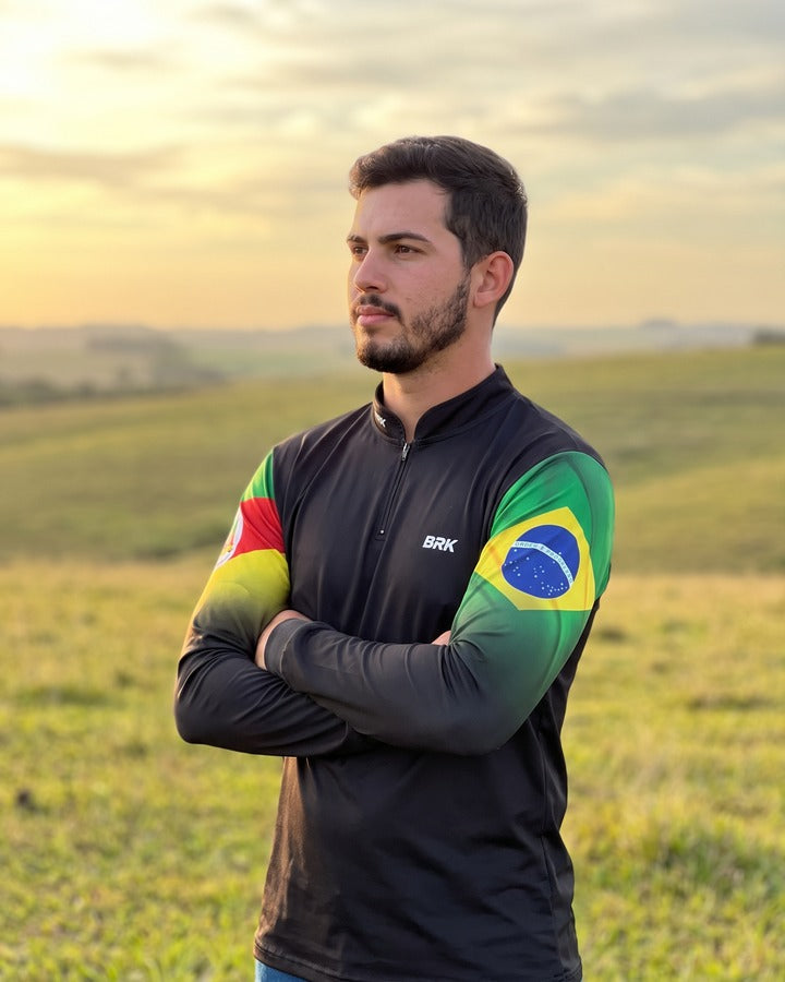 Camisa Agro Brk Brasil Rio Grande Do Sul com Proteção Solar UV50+