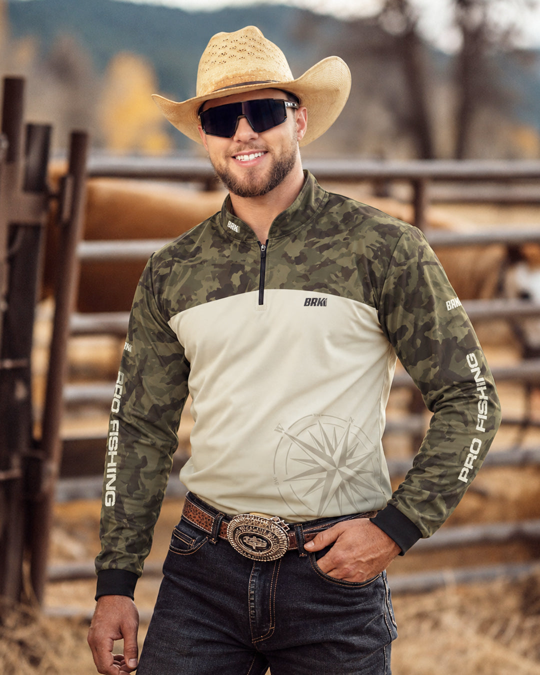 Camisa Brk Compass Camuflado com Proteção Solar UV50+