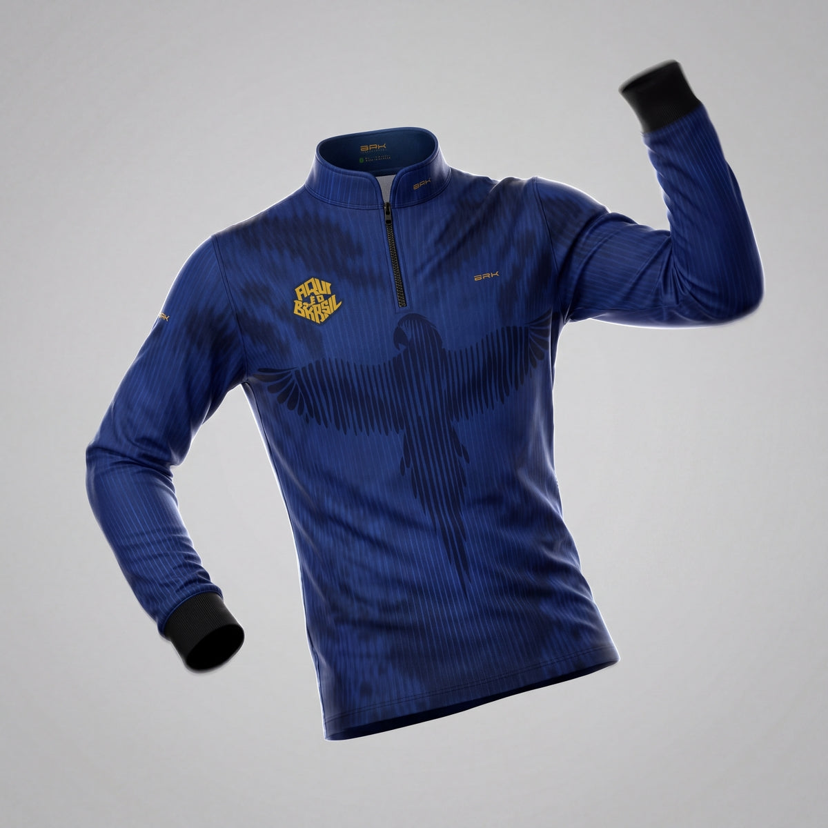 Camisa Brk Aqui é o Brasil Arara Azul com Proteção Solar UV50+ - Brk Agro