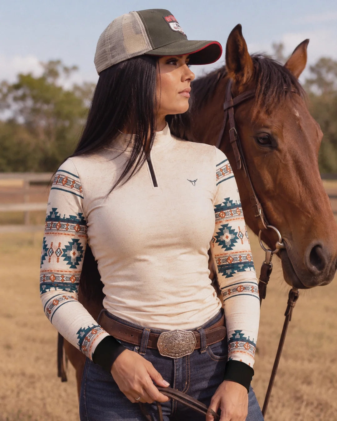 Camisa Feminina Brk Mangas Apache com UV50 - Brk Agro