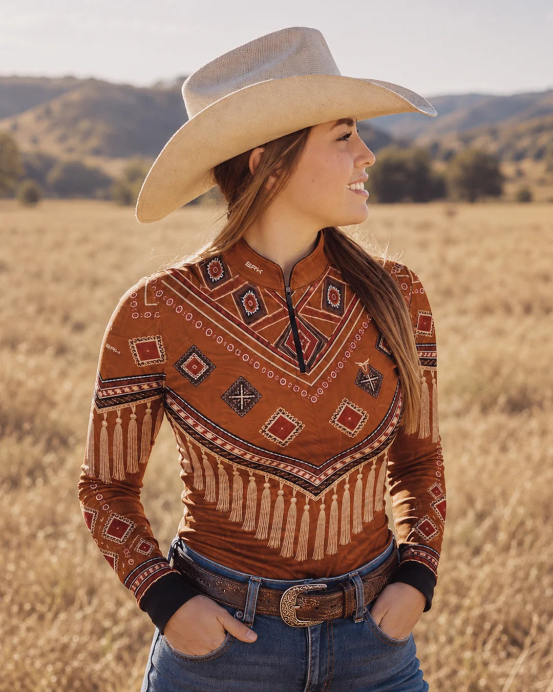 Camisa Feminina Apache Terracota com UV50+