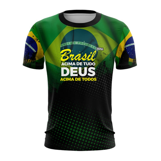 Camiseta Brasil Acima de Tudo Brk com UV50+