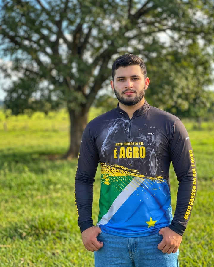 Camisa Agro Brk Mato Grosso do Sul é Agro com UV50+
