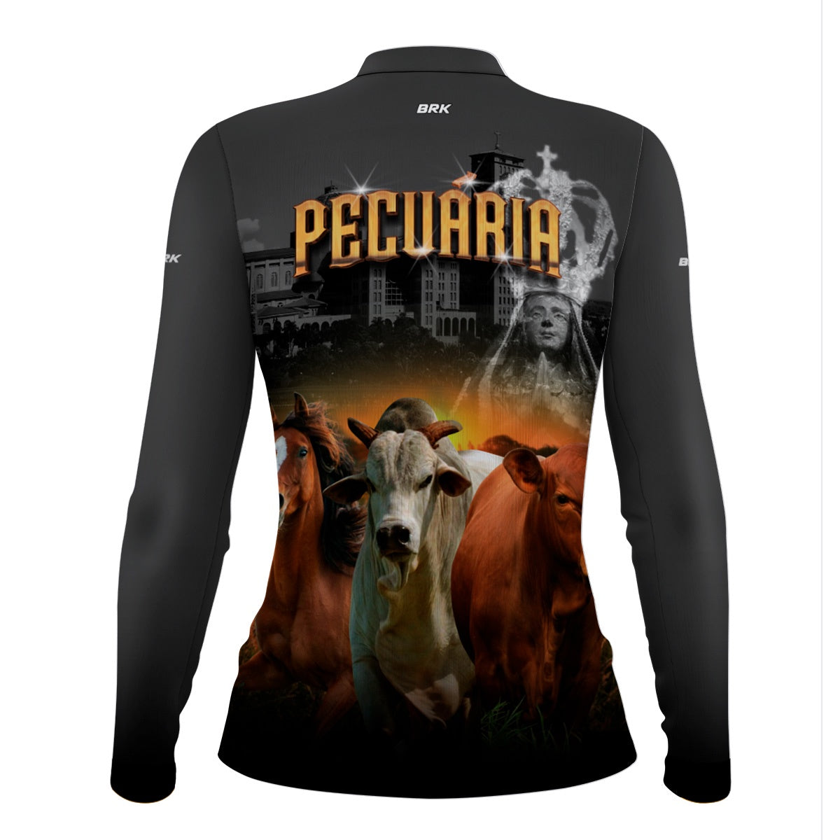 Camisa Feminina Agro Brk Nossa Senhora Pecuária com UV50+ - Brk Agro