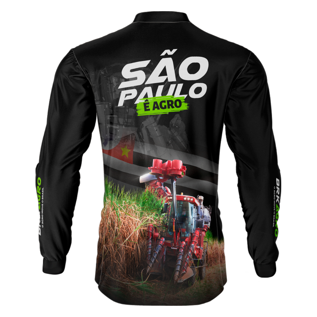 Camisa Agro Brk São Paulo Cana de Açúcar com Proteção Solar UV50+ - BRK AGRO