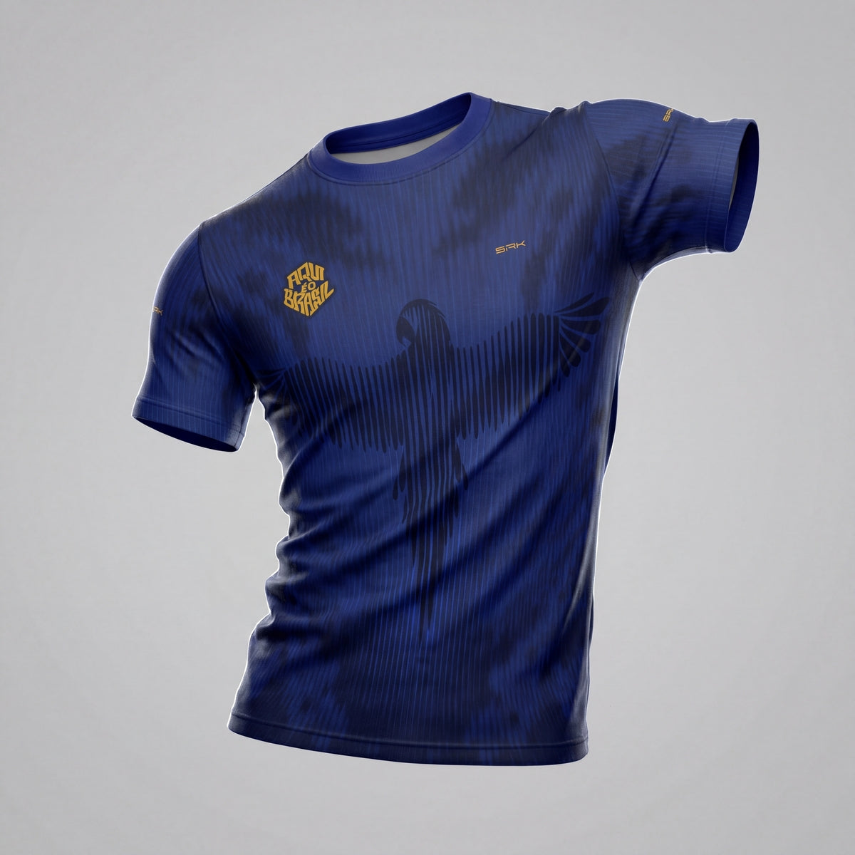 Camisa Casual Brk Aqui é o Brasil Arara Azul com Proteção UV50 - Brk Agro