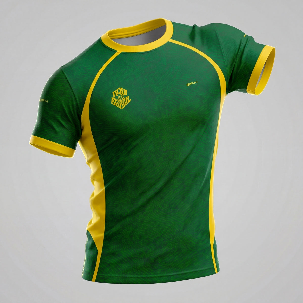 Camisa Casual Brk Aqui é o Brasil Digital Verde com Proteção UV50 - Brk Agro