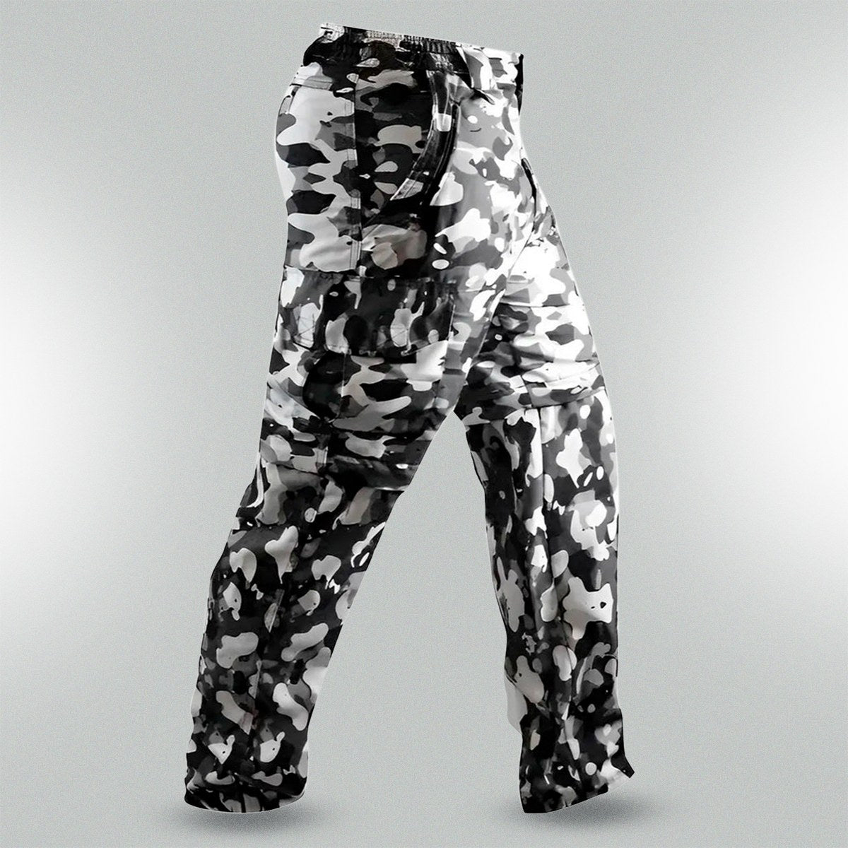 Calça Tática Country Brk Camuflado Preto e Branco UV35+ (Vira Bermuda) - Brk Agro