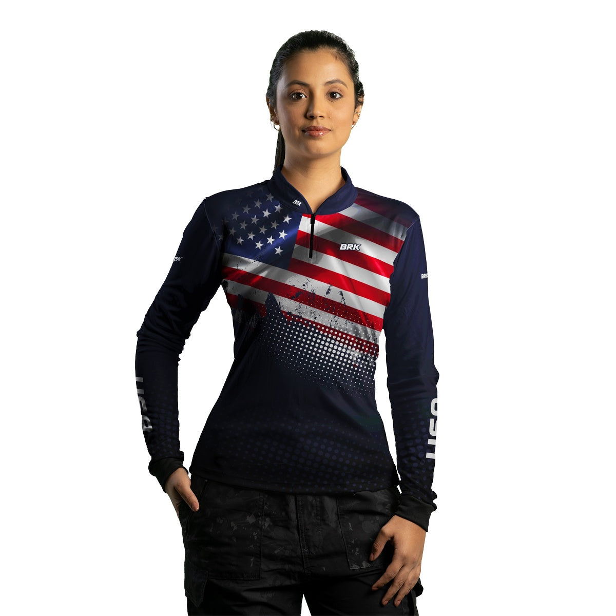 Camisa Feminina Agro Brk Estados Unidos com Proteção Solar UV50+ - Brk Agro