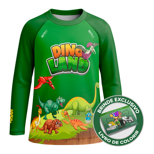 Camisa de Pesca Kids Brk Dino Land com Proteção UV50 - Brk Agro
