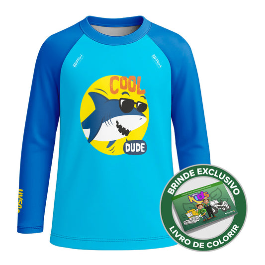 Camisa de Pesca Kids Brk Tubarão Descolado com Proteção UV50 - Brk Agro