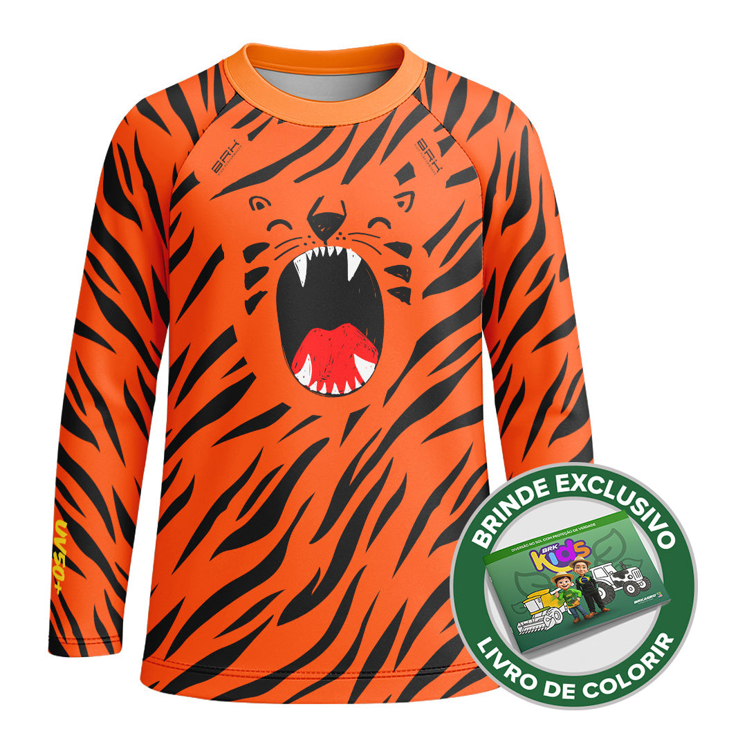 Camisa de Pesca Kids Brk Tigrinho com Proteção UV50 - Brk Agro