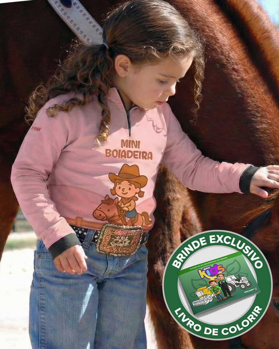 Camisa UV50 Agro Infantil Brk Mini Boiadeira
