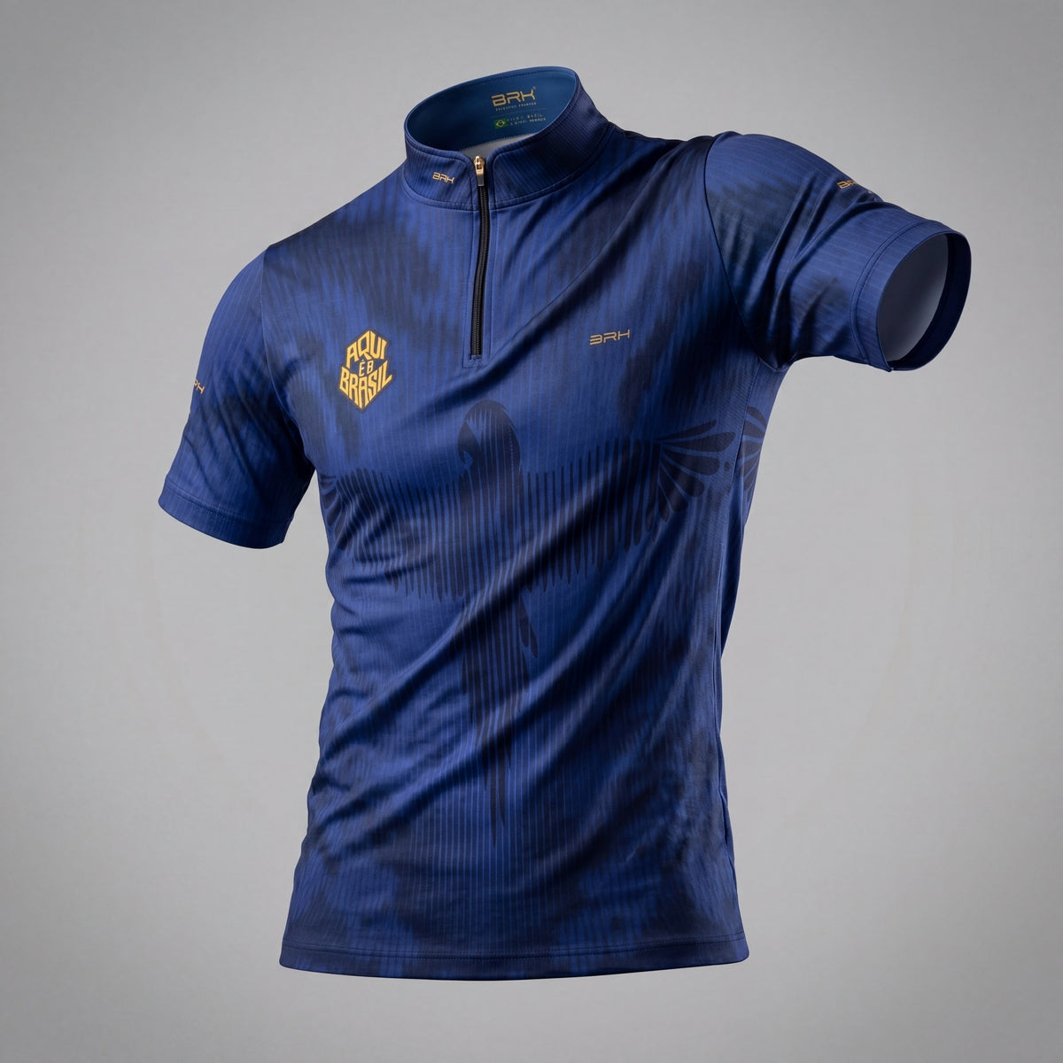 Camiseta Brk Aqui é o Brasil Arara Azul com Proteção Solar UV50+ - Brk Agro