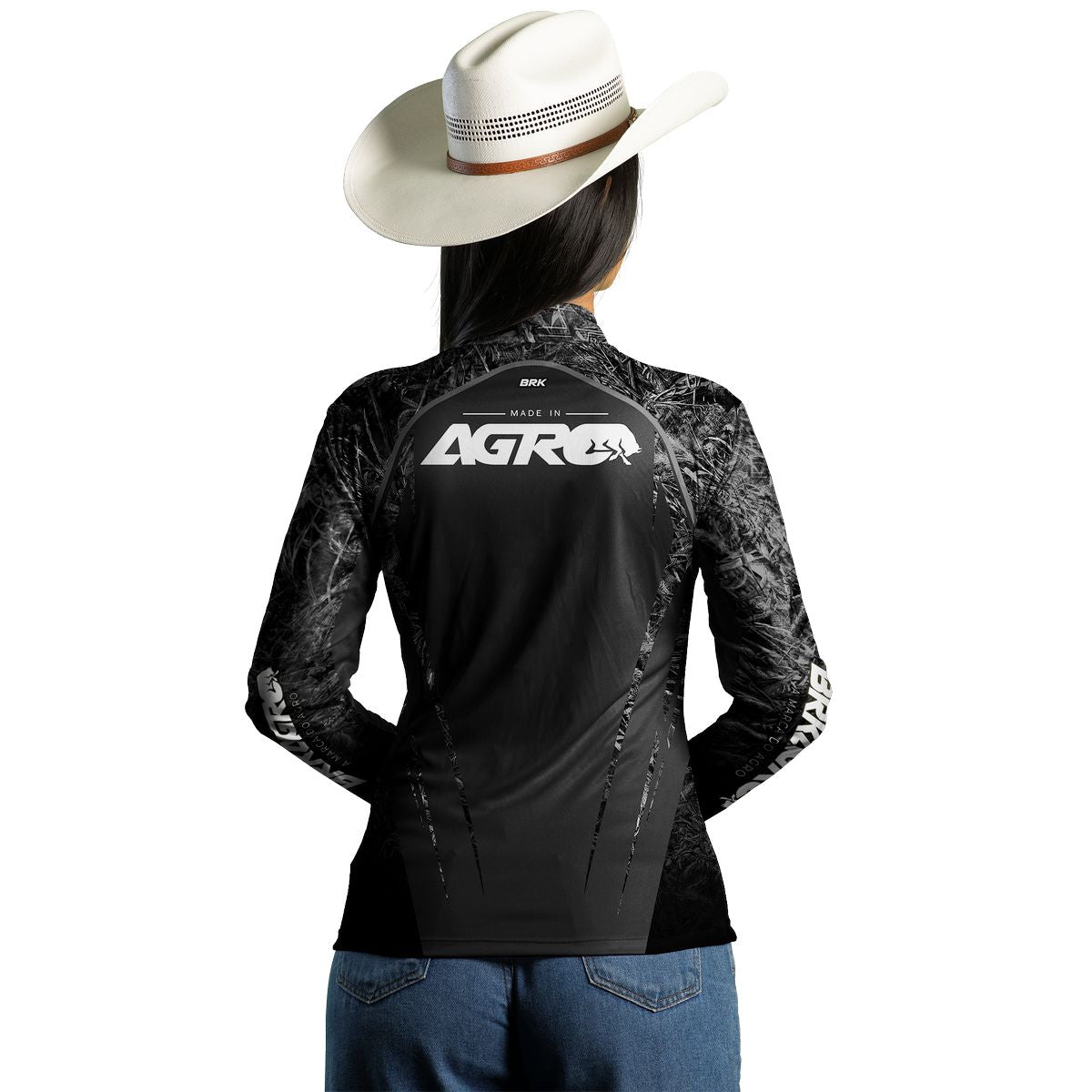Camisa Feminina Agro Brk Camuflado Real Tree Made In Agro com Proteção Solar UV50+ - Brk Agro