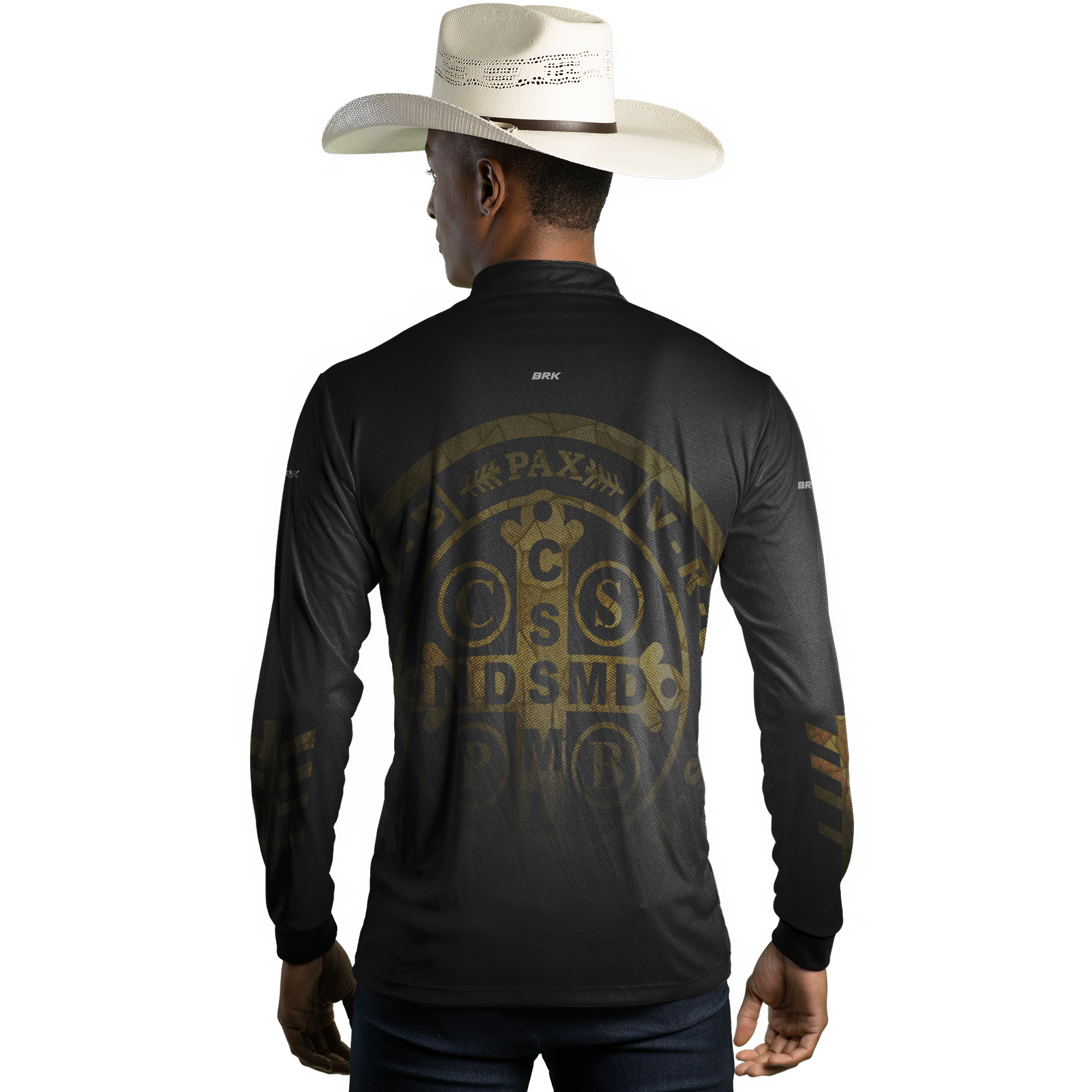Kit 1 Boné Trucker Agro São Bento + 1 Camisa Agro São Bento Degradê com Proteção Solar UV50+ - Brk Agro